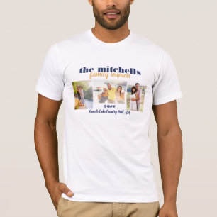 Personalised 3 Photo Collage Family Reunion T-Shirt