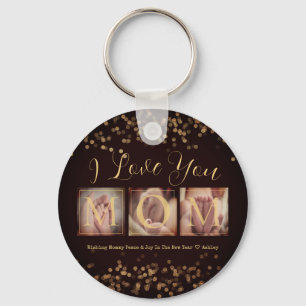 Personalised 3 Photo Collage Gift for Mum Key Ring