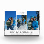 Personalised 3 Photo Collage Monogrammed Wedding Block<br><div class="desc">Personalised 3 Photo Collage Monogrammed Wedding Photo Block.</div>
