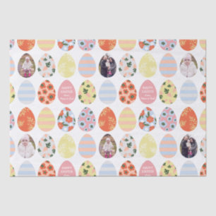 Personalised 3 Photo Easter Eggs Tissue Paper
