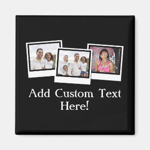 Personalised 3-Photo Snapshot Frames Custom Colour Magnet