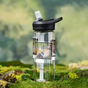 Personalised 3-Photo Snapshot Frames Graduation Water Bottle