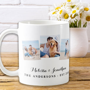 Personalised 3 Photo Unique Newlywed Wedding Coffee Mug