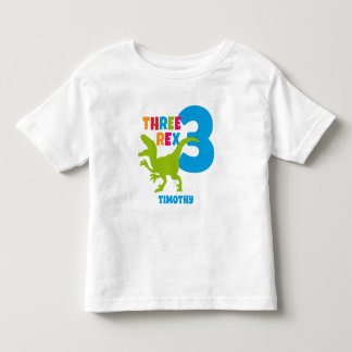 Personalised 3 Rex Toddler T-Shirt