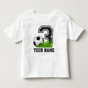 Personalised 3th Birthday Soccer Toddler T-Shirt