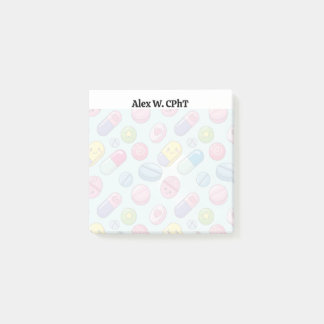 Personalised 3x3 Pharmacy Sticky Notes, Funny Post-it Notes