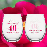 Personalised 40th Anniversary Ruby Rose Keepsake