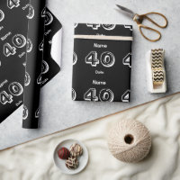 Personalised 40th Birthday Custom Wrapping Paper