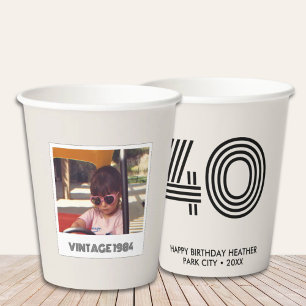 Personalised 40th Birthday Funny Decor Party Cups