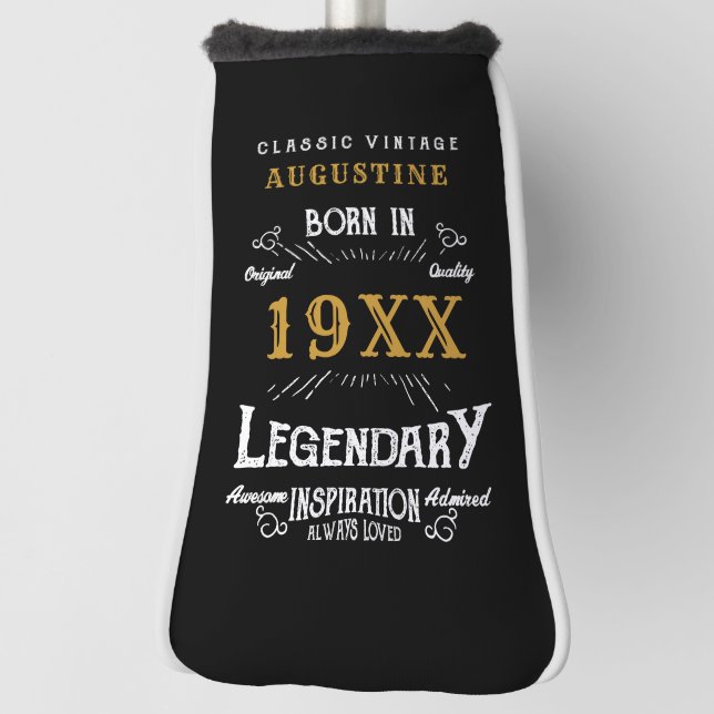 Personalised 40th Birthday  Golf Head Cover (Rotate 90)