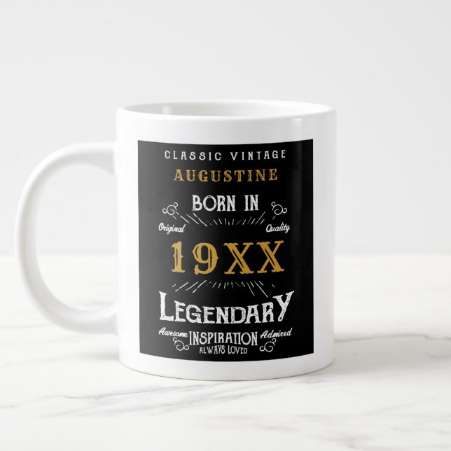 Personalised 40th Birthday Large Coffee Mug (Left)