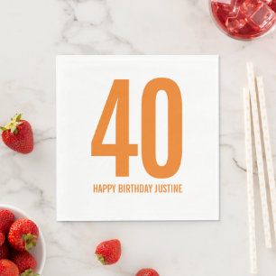 Personalised 40th Birthday Napkins