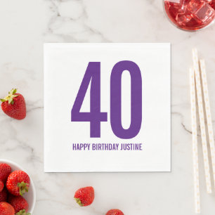 Personalised 40th Birthday Napkins