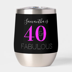 Personalised 40th Birthday Neon Pink Party Favour