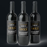 Personalised 40th Birthday Wine Label<br><div class="desc">Personalised 40th birthday wine label celebrating the "Birth Of A Legend". Add the name and details using our simple template. We also have a range of gifts and party supplies to match.</div>