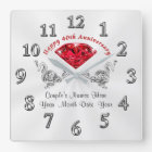 Personalised 40th Wedding Anniversary Gifts, Clock