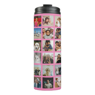 Personalised 42 Photo Collage Thermal Tumbler