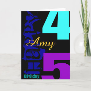 Personalised 45th Birthday POP Greeting Card