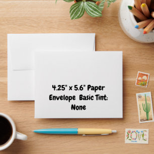 Personalised 4.25" x 5.6" Basic Paper Envelope