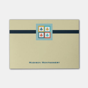 Personalised 4 Christmas Trees Retro Design Post-it Notes