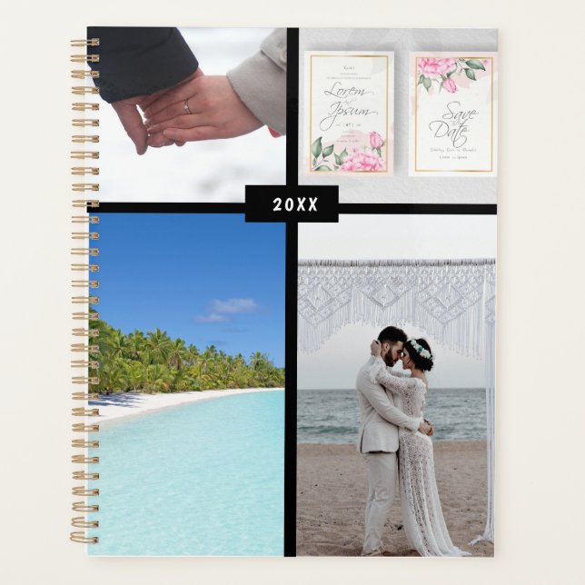 Personalised 4-Image Dated Wedding Planner (Front)