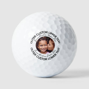 Personalised 4-Line Text Photo Logo Golf Balls (2)