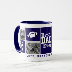 Personalised 4-Photo Collage "Best Dad Ever"  Mug