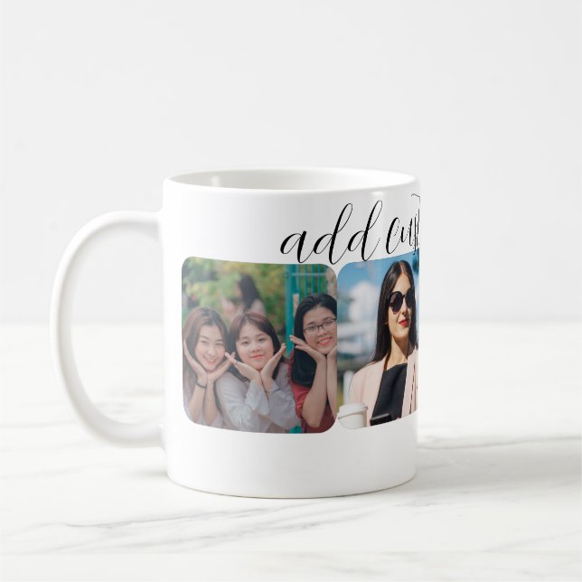 Personalised 4 Photo Collage Coffee Mug  (Left)
