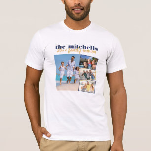Personalised 4 Photo Collage Family Reunion T-Shirt