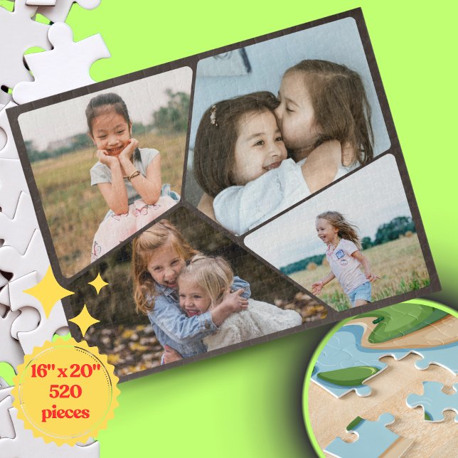 Personalised 4-Photo Collage Puzzle | 16" x 20" (Personalized 4-Photo Collage Puzzle | 16" x 20")