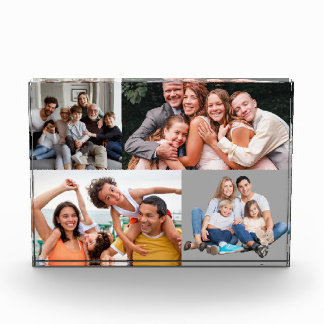 Personalised 4-Photo Family Acrylic Block
