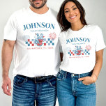 Personalised 4th Of July Family Reunion Matching T-Shirt<br><div class="desc">Celebrate freedom, family, and the land of the brave with our Personalised 4th of July Family Reunion Matching T-Shirts! These aren't just shirts; they're a patriotic tribute to your shared heritage, personalised to perfection for your unforgettable gathering. Imagine the scene: as fireworks paint the night sky in hues of red,...</div>