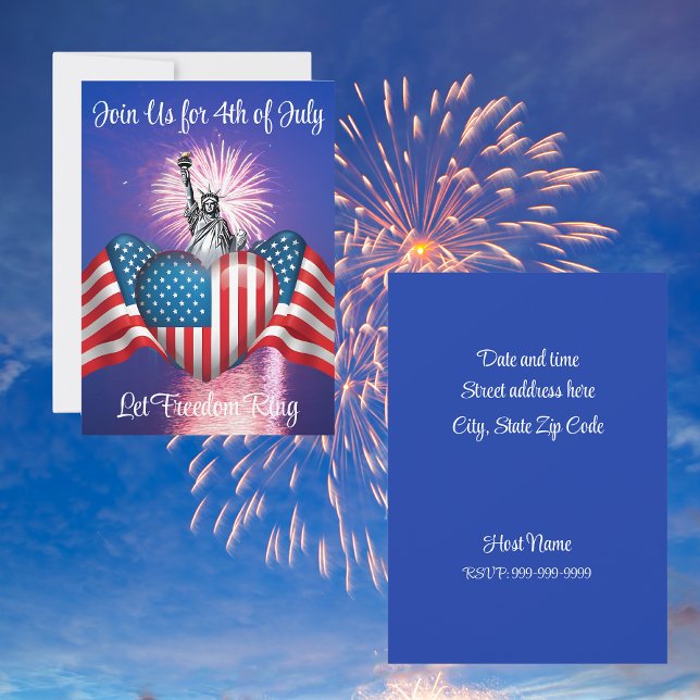 Personalised 4th of July "Let Freedom Ring" Invite (Creator Uploaded)