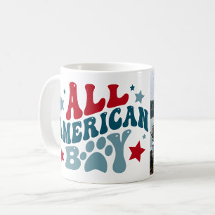Personalised 4th of July Photo Dog Mug