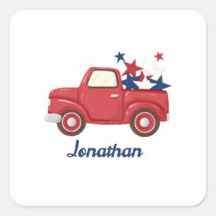 Personalised 4th of July Pick Up Stickers