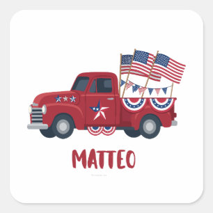 Personalised 4th of July Pick Up Truck Stickers