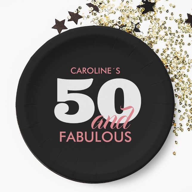 Personalised 50 And Fabulous Birthday Paper Plate (Creator Uploaded)