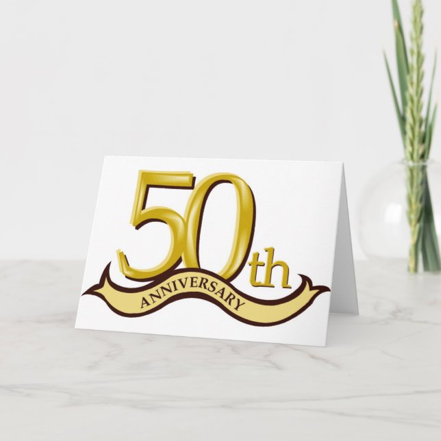 Personalised 50th Anniversary Gift Card (Front)