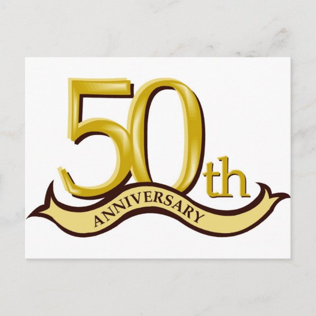 Personalised 50th Anniversary Gift Postcard (Front)