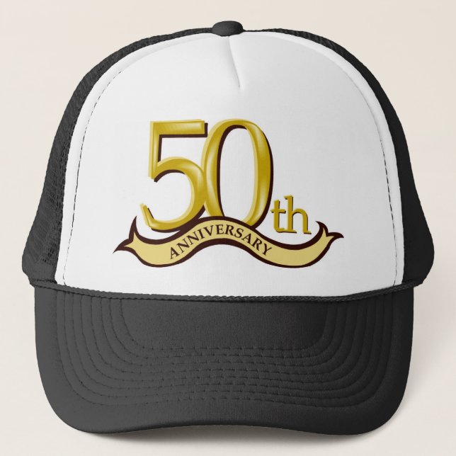 Personalised 50th Anniversary Gift Trucker Hat (Front)