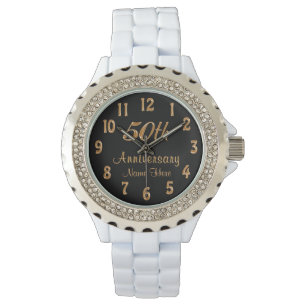 Personalised 50th Anniversary Gifts for Him or Her Watch