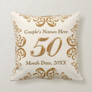 Personalised 50th Anniversary Gifts, Pillow