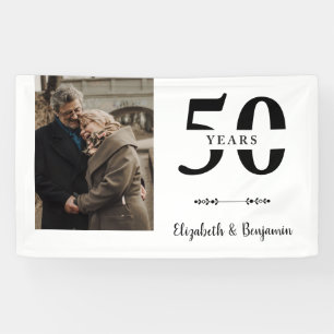 Personalised 50th Anniversary Golden Wedding Gift Banner