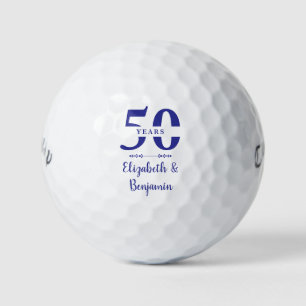 Personalised 50th Anniversary Golden Wedding Gift Golf Balls