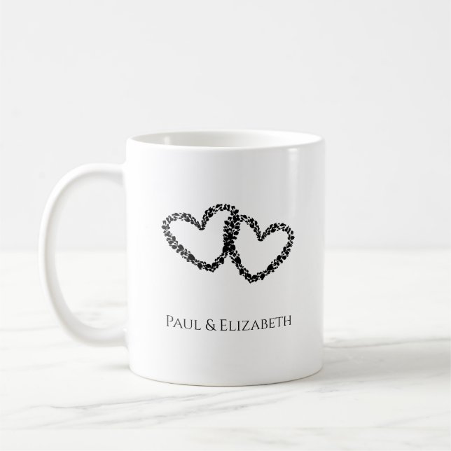Personalised 50th Anniversary Keepsake Couple Gift Coffee Mug (Left)