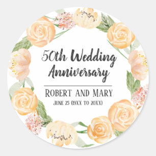 Personalised 50th Anniversary Party Favour Seal