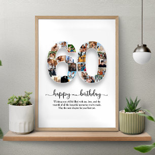 Personalised 50th Anniversary Photo Collage Poster