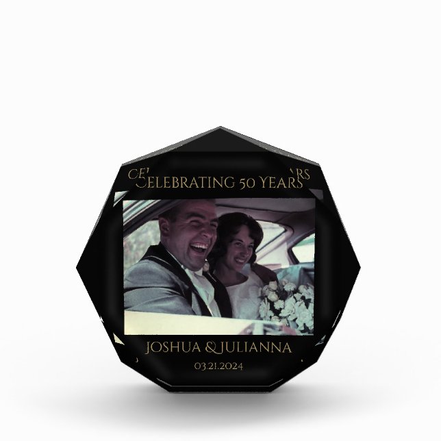 Personalised 50th Anniversary Photo Keepsake  (Front)