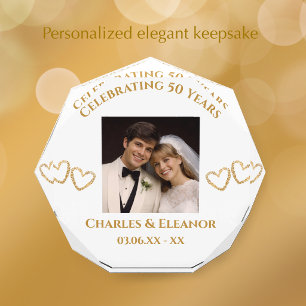 Personalised 50th Anniversary Photo Keepsake Gift Block