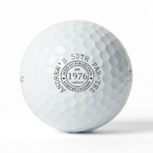 Personalised 50th Birthday Golf Balls